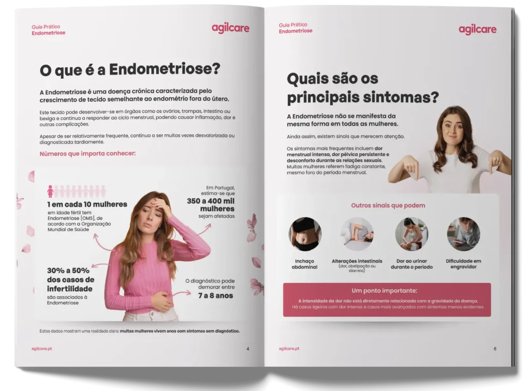 mockup guia pratico agilcare endometriose plano de saude